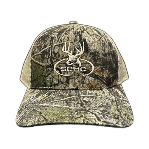 Performance Camouflage Mesh Back Snapback Cap - Mossy Oak Break-Up Country/Khaki with SCHC Logo - Photo 2