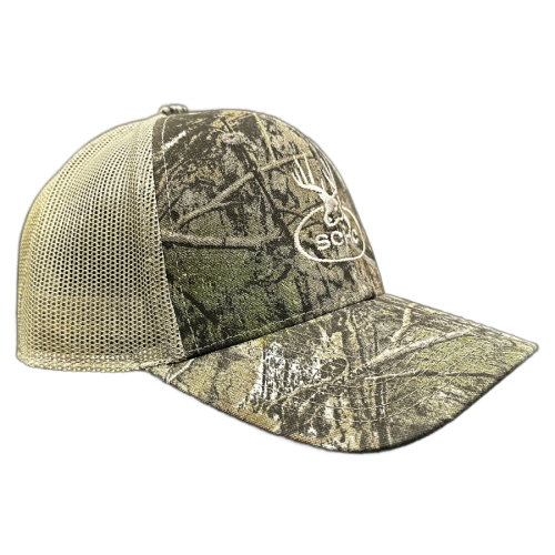 Performance Camouflage Mesh Back Snapback Cap - Mossy Oak Break-Up Country/Khaki with SCHC Logo - Photo 1