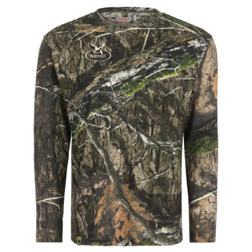 Mossy Oak Cotton Mill Long Sleeve Tee Shirt -SCHC Logo - Photo 1