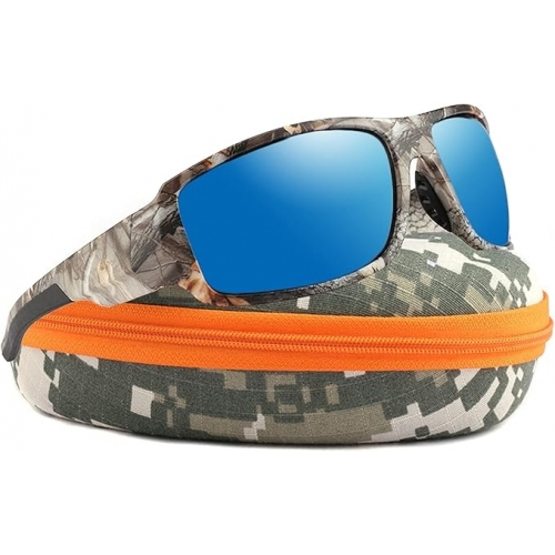 Polarized Sport Sunglasses for Men and Women, Ideal for Hunting, Fishing, UV Protection - Camo Frame Lens - Photo 1