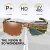 Polarized Sport Sunglasses for Men and Women, Ideal for Hunting, Fishing, UV Protection - Camo Amber Frame Lens  - Photo 4