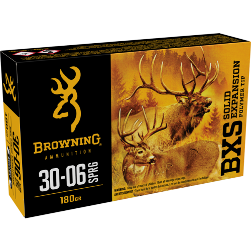 Browning 30-06 Springfield 180-GR BXS Solid Expansion Polymer Tip Big Game and Deer 20 CARTRIDGES - Photo 1